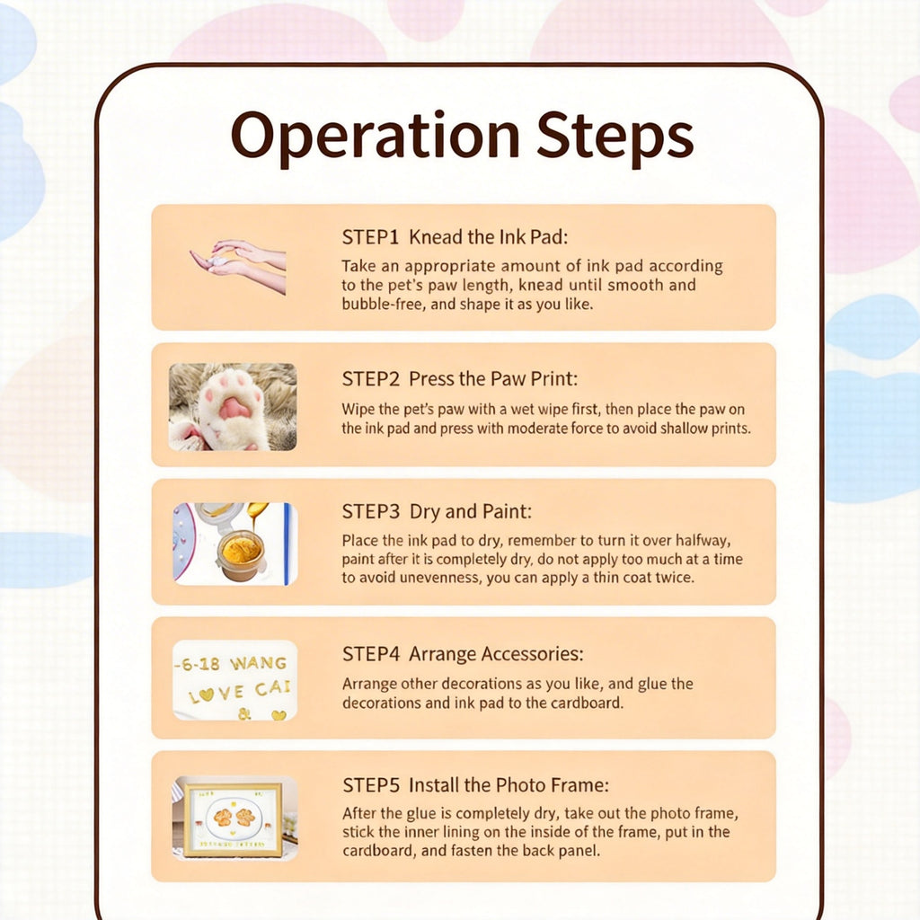 Pet Paw Print Keepsake Frame | Capture Their Love Forever