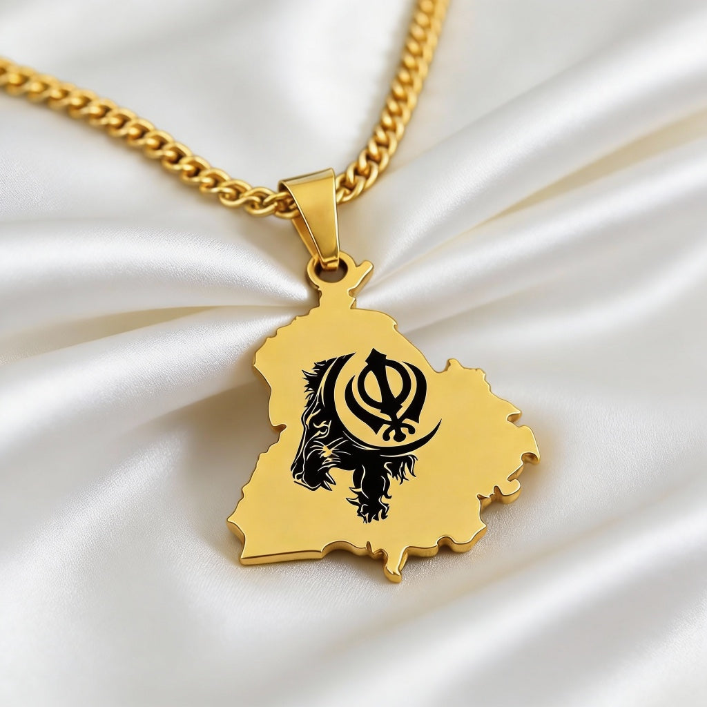 Punjab Map Necklace
