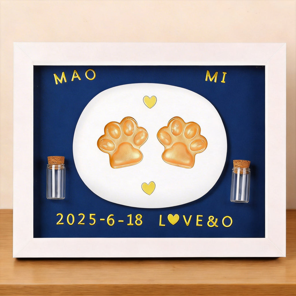 Pet Paw Print Keepsake Frame | Capture Their Love Forever