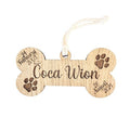 Wooden Dog Bone Shaped Sign - Custom Pet Name Memorial Plaque