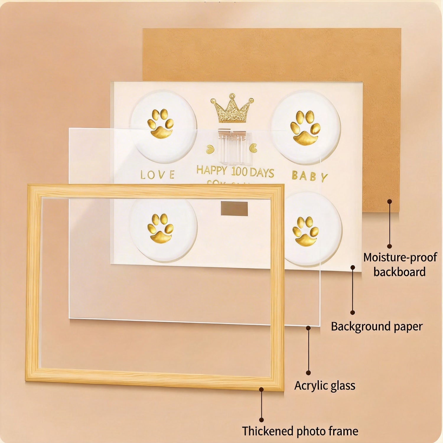 Pet Paw Print Keepsake Frame | Capture Their Love Forever