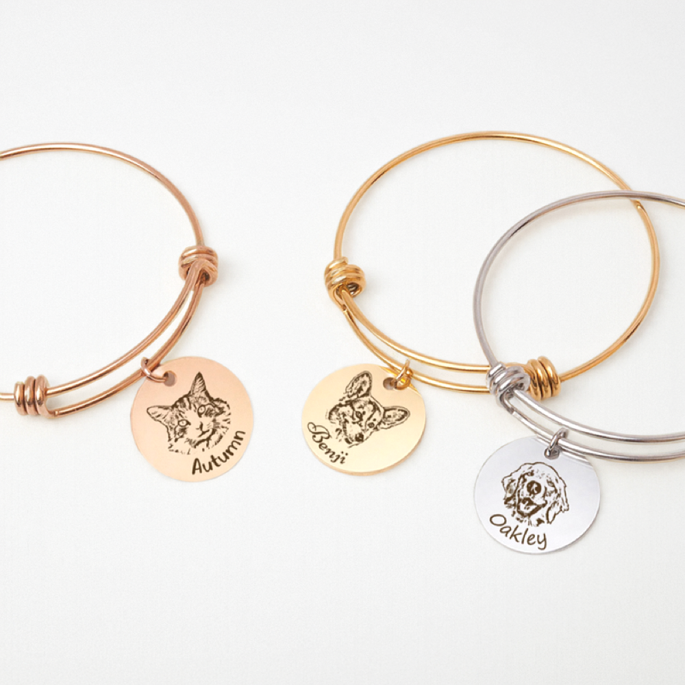 Personalized Pet Portrait Bangle