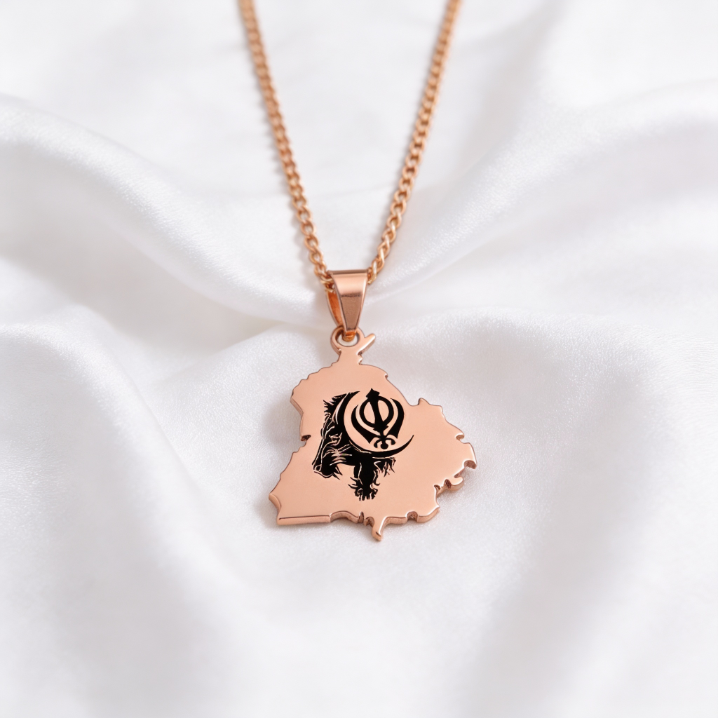 Punjab Map Necklace