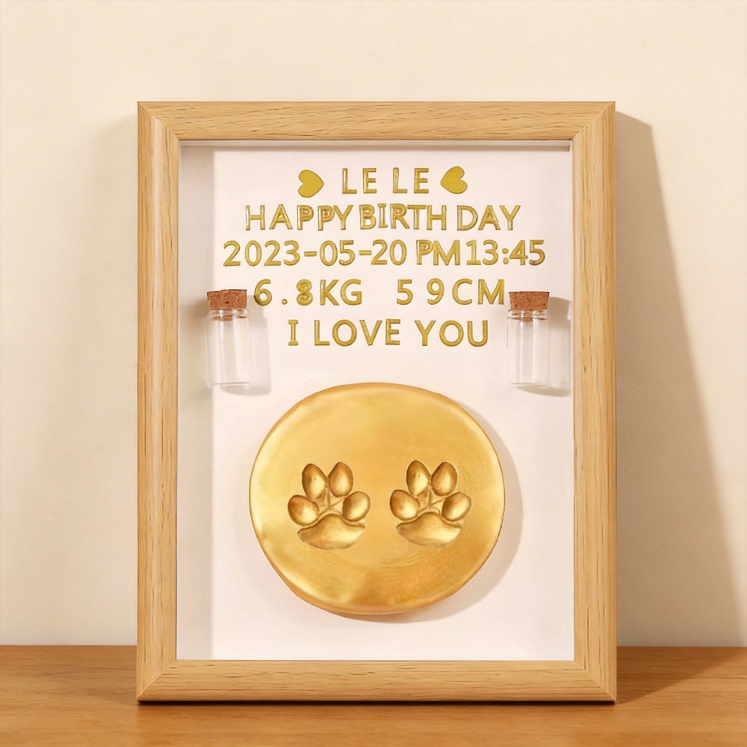 Pet Paw Print Keepsake Frame | Capture Their Love Forever