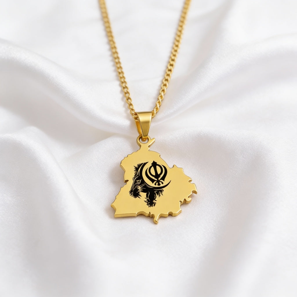 Punjab Map Necklace