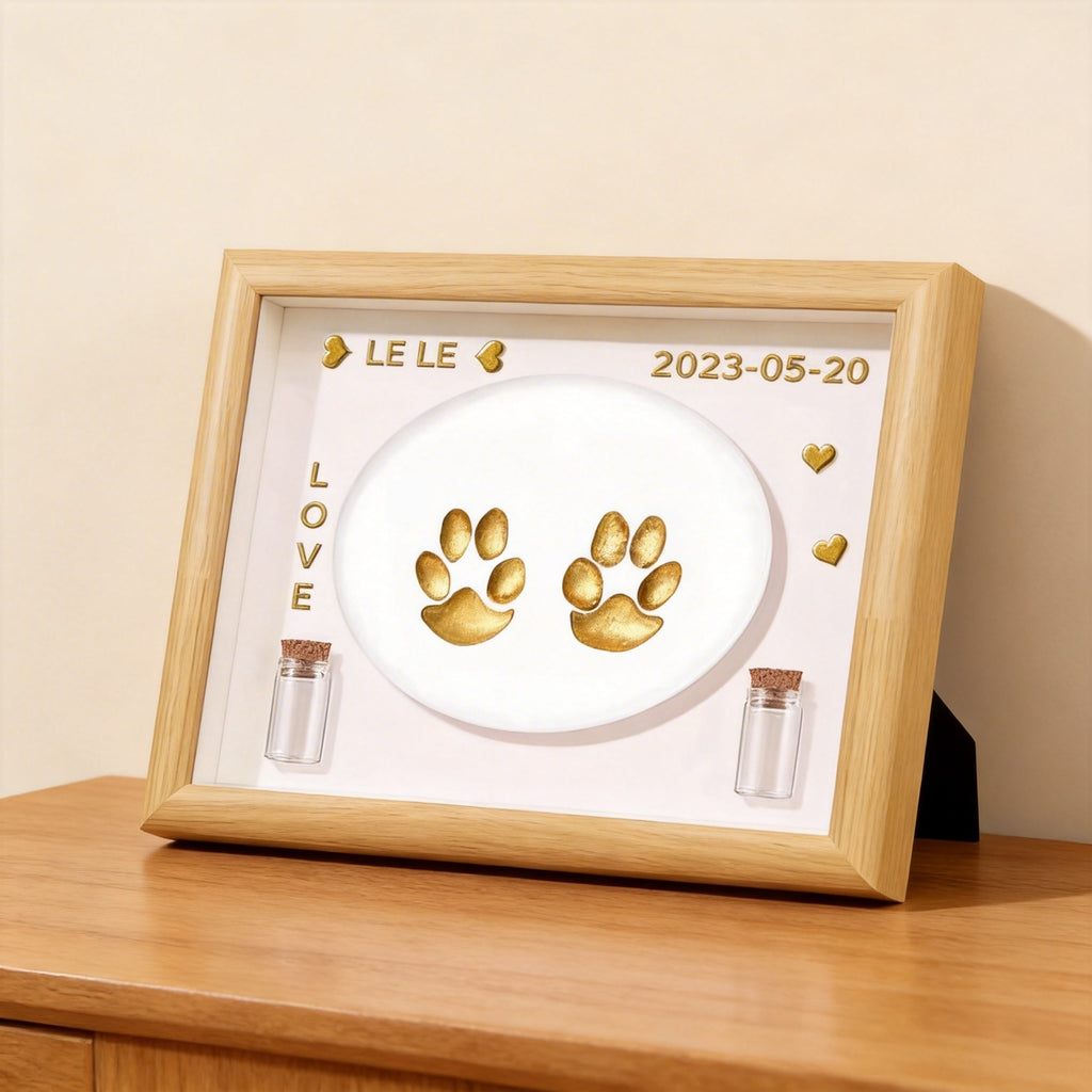 Pet Paw Print Keepsake Frame | Capture Their Love Forever