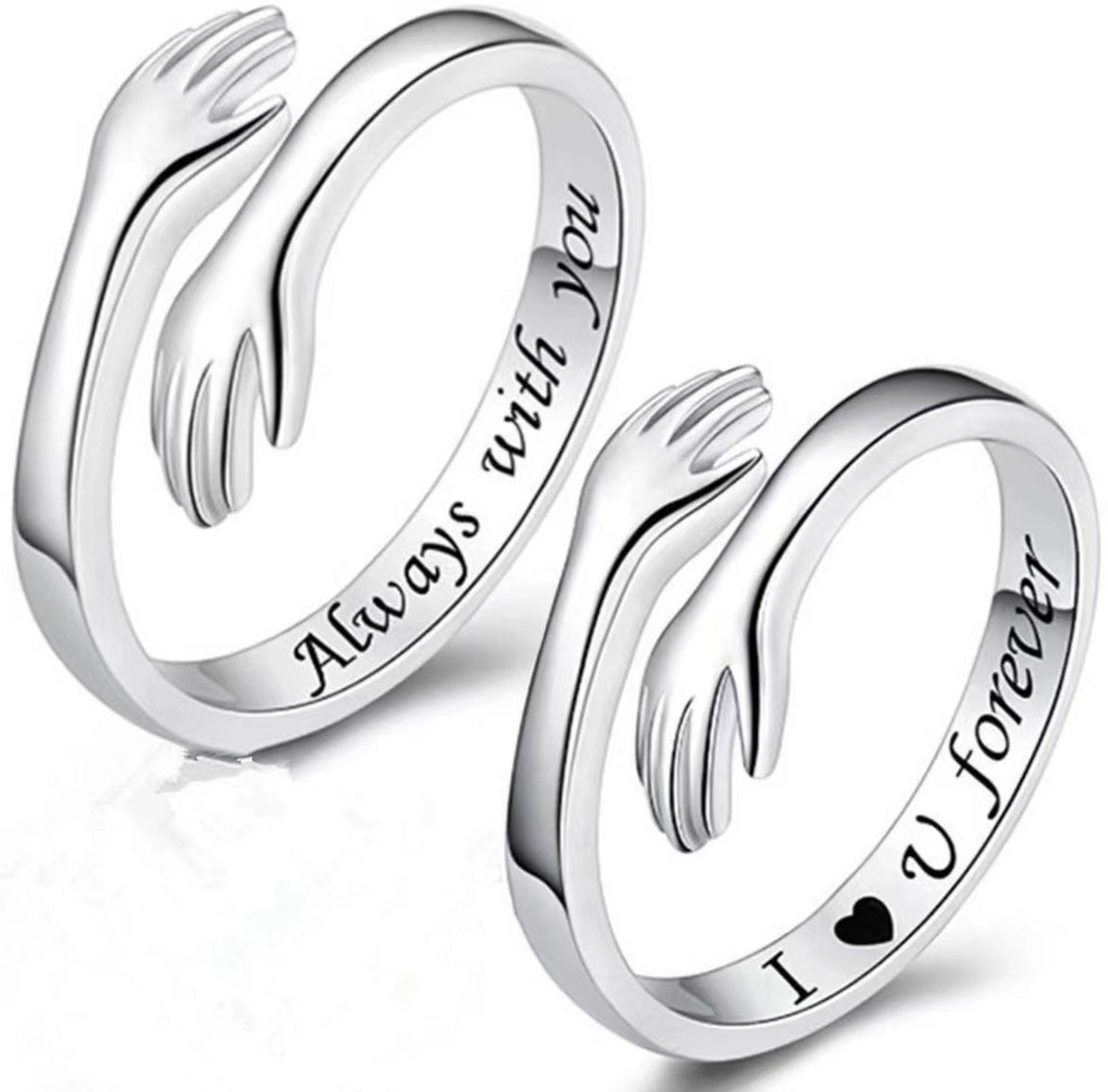 Personalized Hug Ring with Custom Name or Text