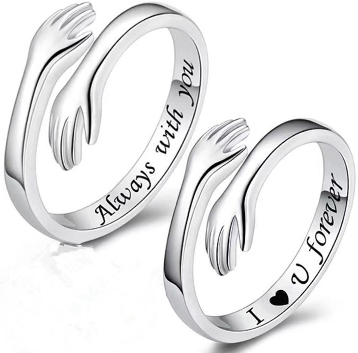 Personalized Hug Ring with Custom Name or Text