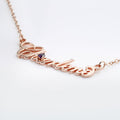 Sparkling Silver Name Necklace with Diamonds