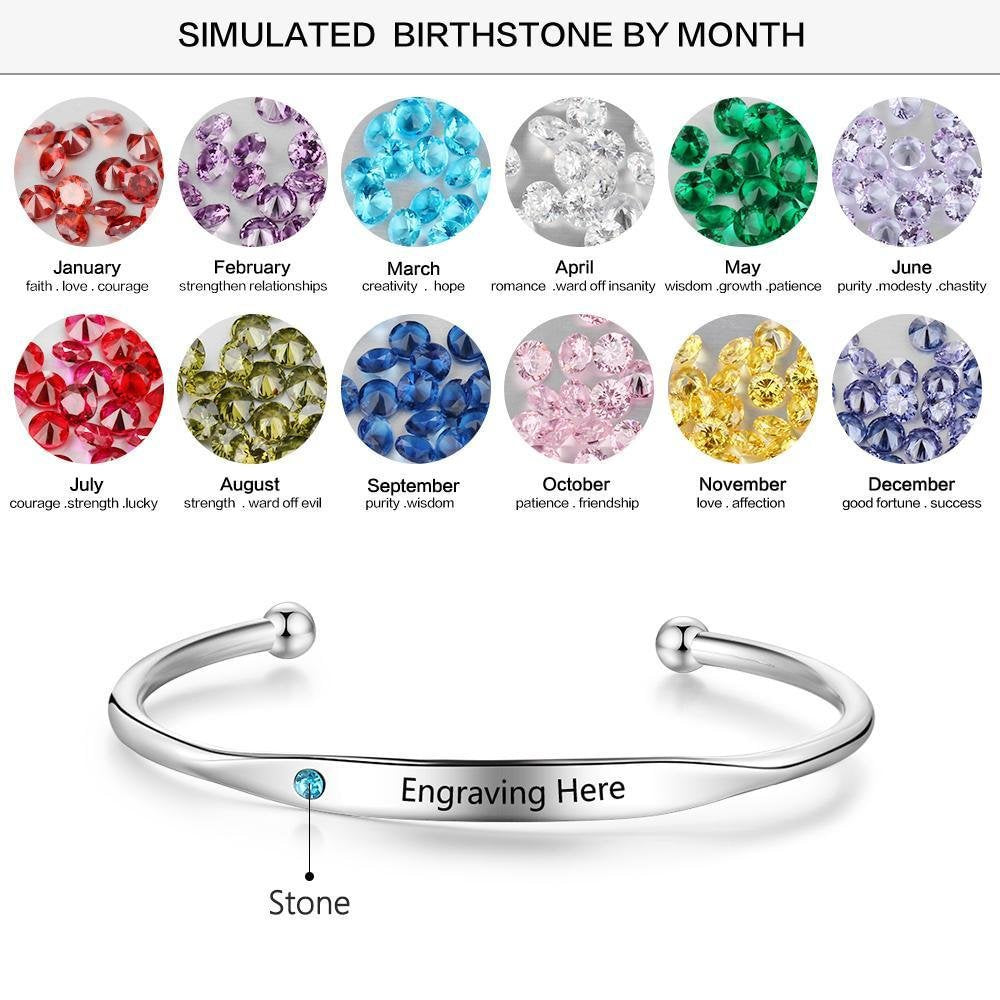 Personalized Birthstone Name Bracelet
