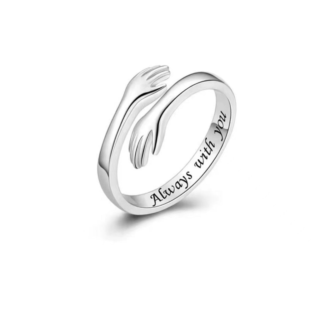 Personalized Hug Ring with Custom Name or Text