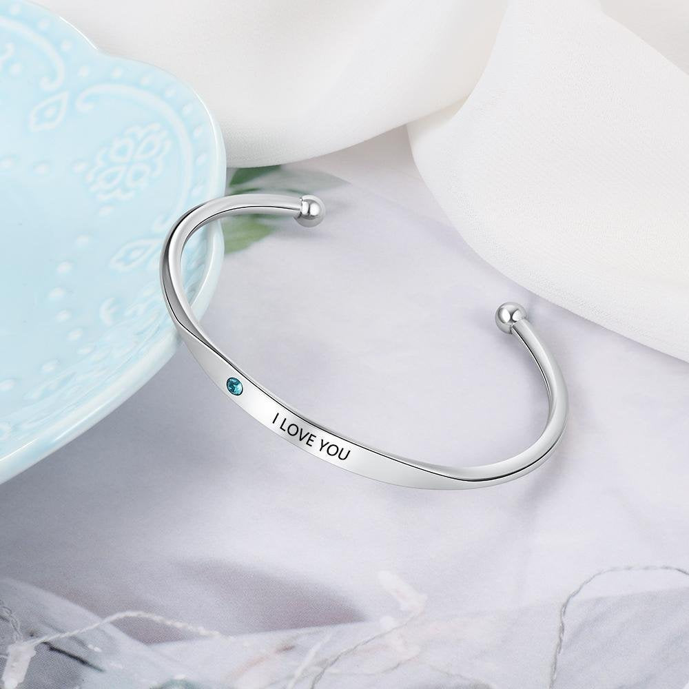 Personalized Birthstone Name Bracelet