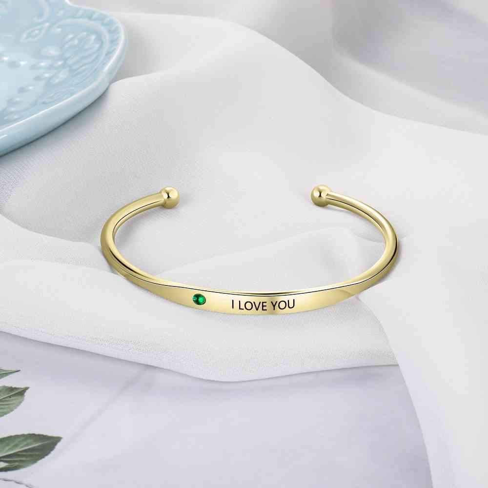 Personalized Birthstone Name Bracelet