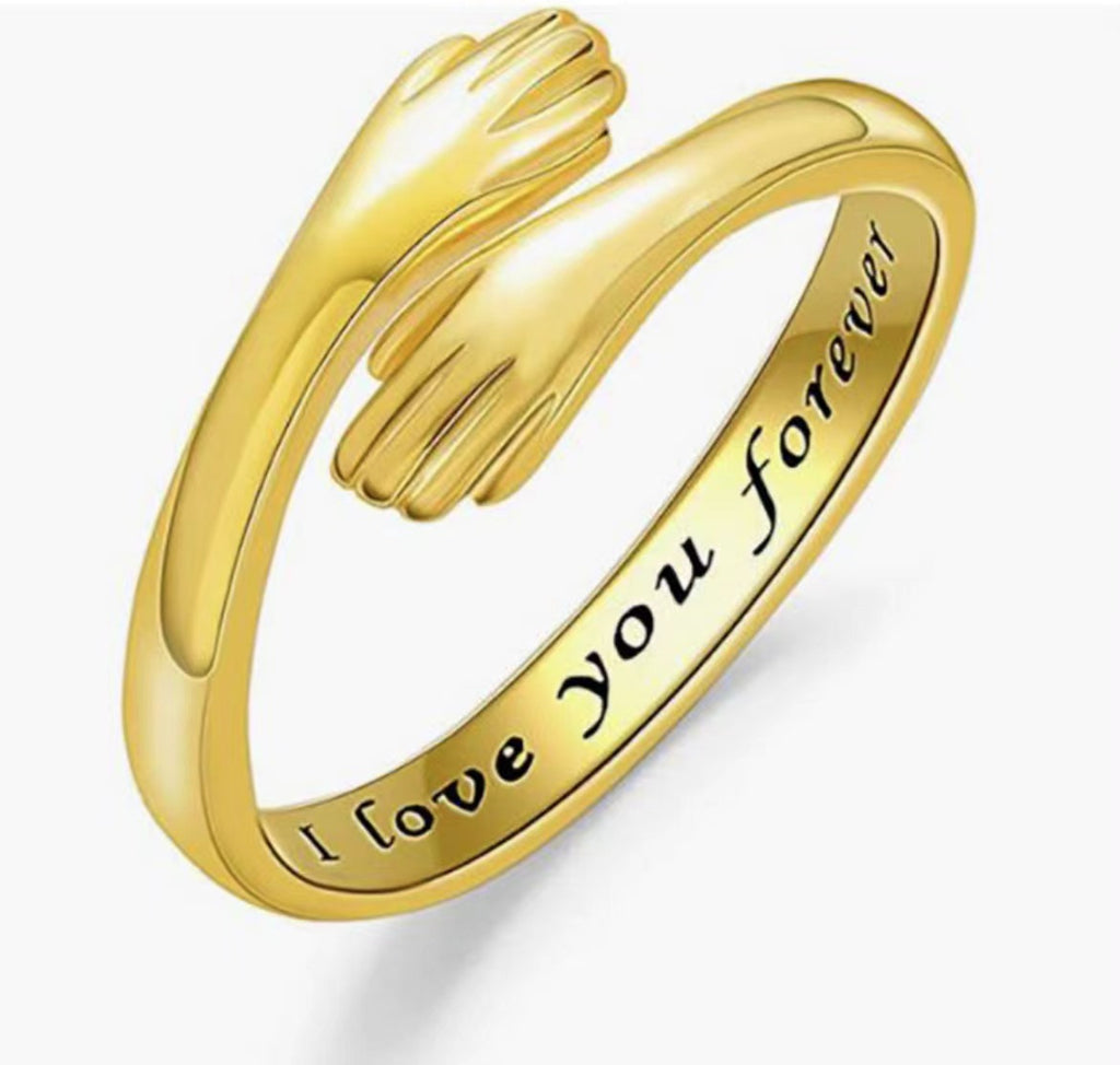Personalized Hug Ring with Custom Name or Text